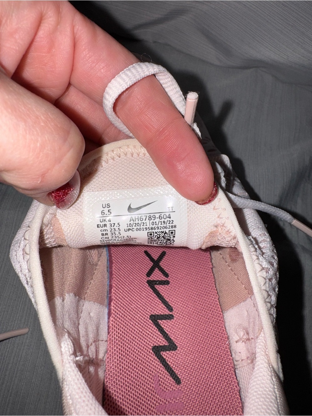 Nike Women's Light Pink Air Max Sneakers - Picture 5 of 5